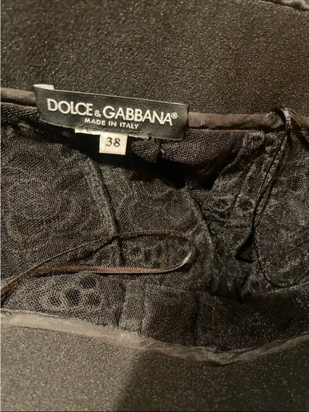 New! Dolce & Gabanna Black Sheer Lace Midi Skirt 🖤 🐆 size 3& or US XS - Picture 16 of 16